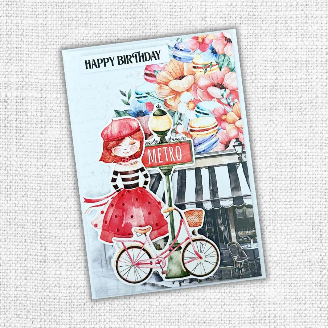 Coffee In Paris Papercuts Cardmaking Kit 32523