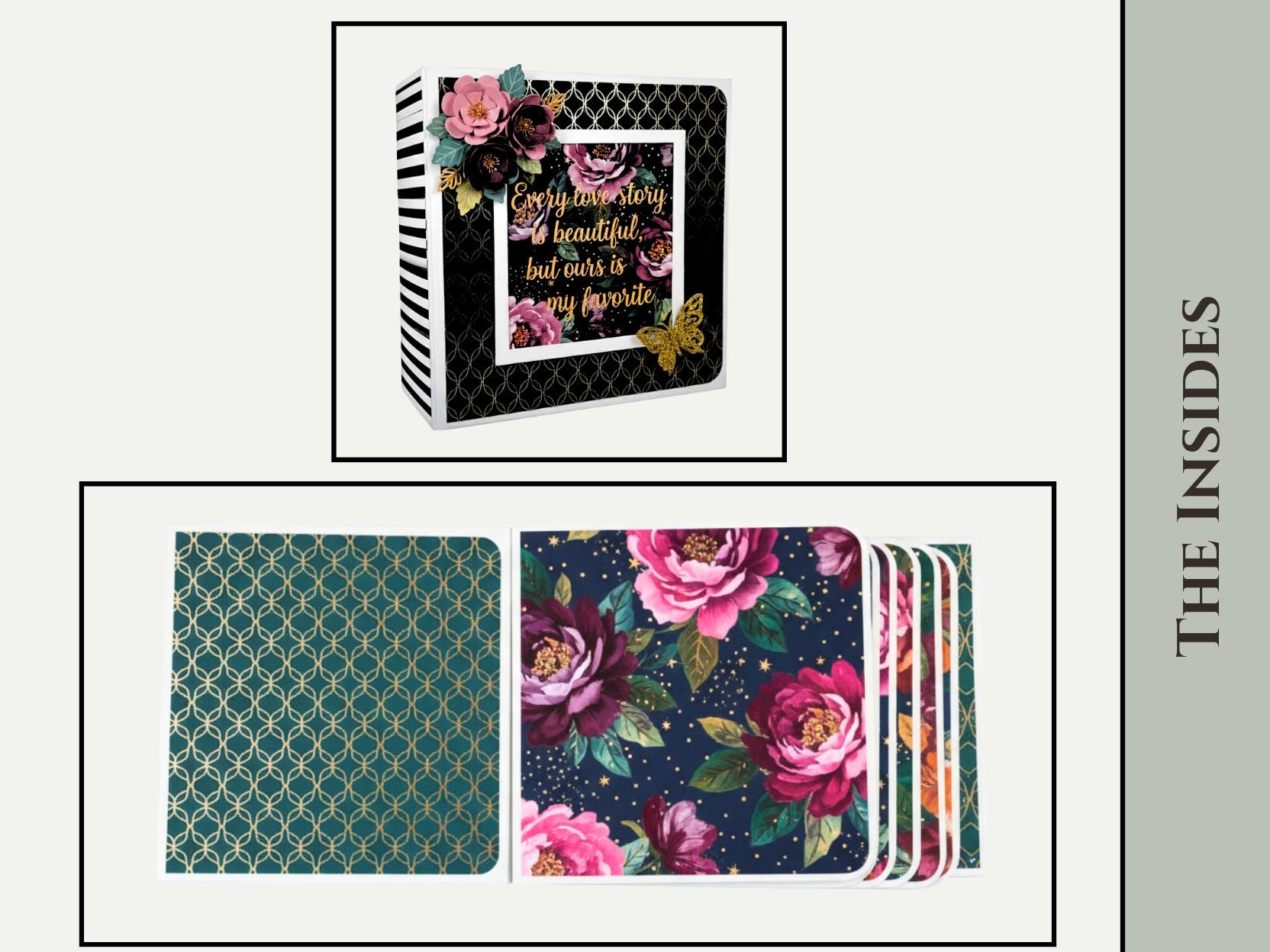 CrafTreat Scrapbook Blank Precut Album Base - Basic 6x6 - White and Ivory