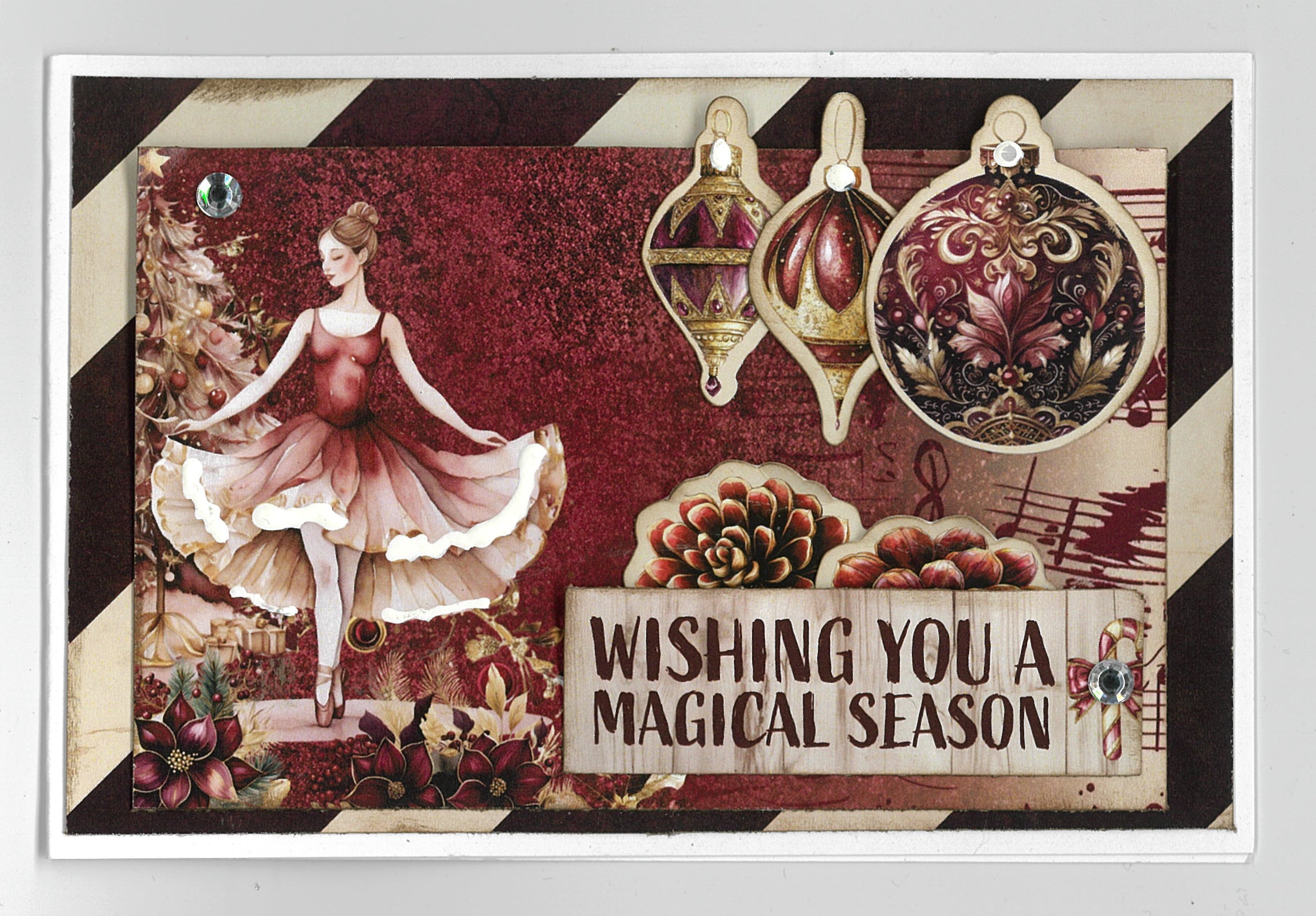 3Quarter Designs Sugarplum Wreath 6x4 Card Pack