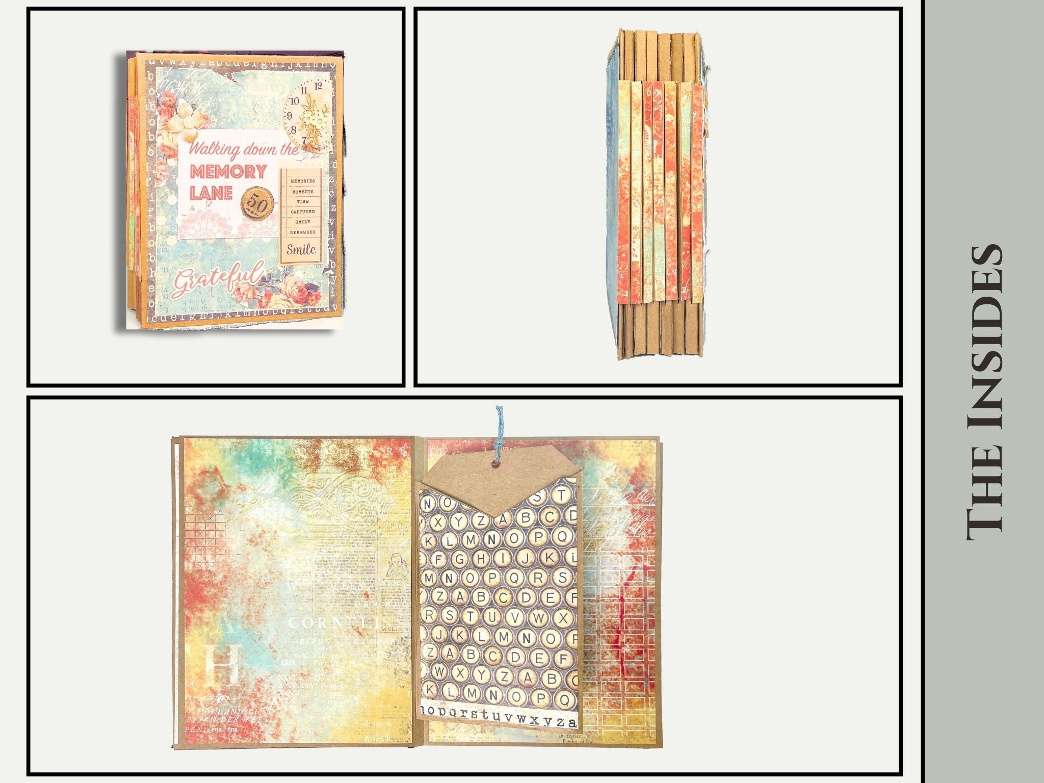 CrafTreat Scrapbook Blanks - Accordion Hinge Book DIY - Kraft