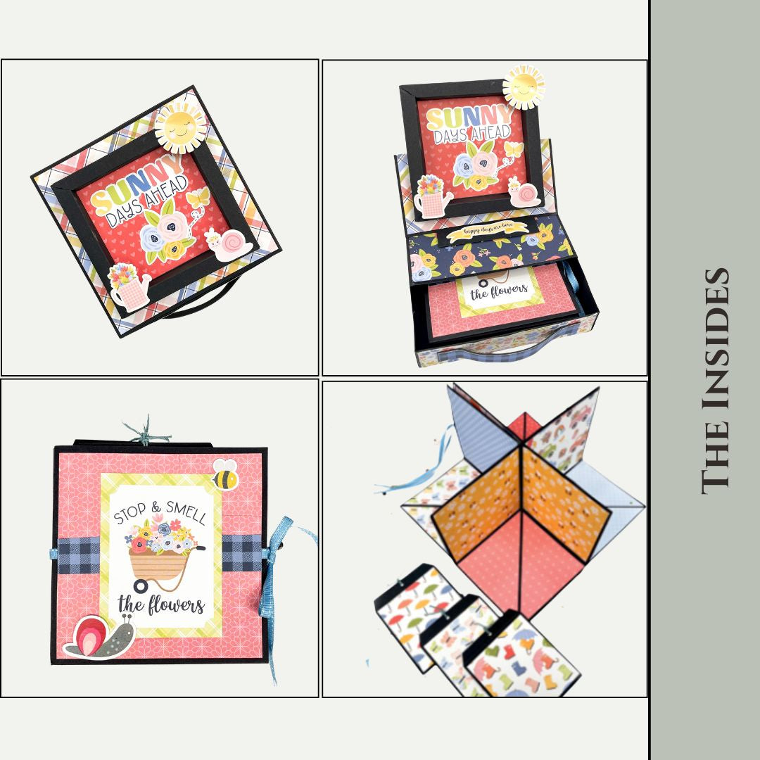 CrafTreat Scrapbook Blank Easel Box Folio - Black