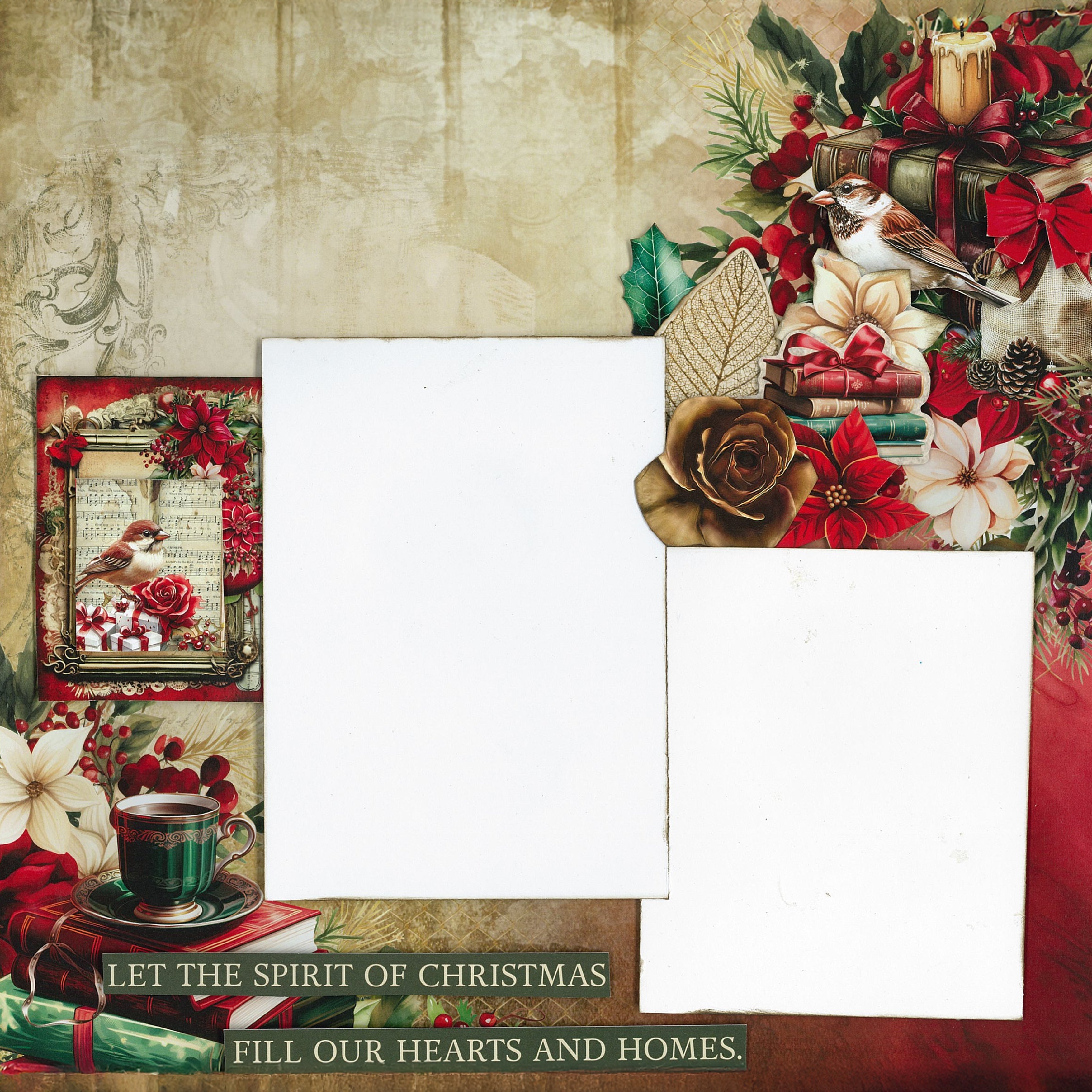 3Quarter Designs Holly Jolly 12x12 Design Paper & Diecuts Set