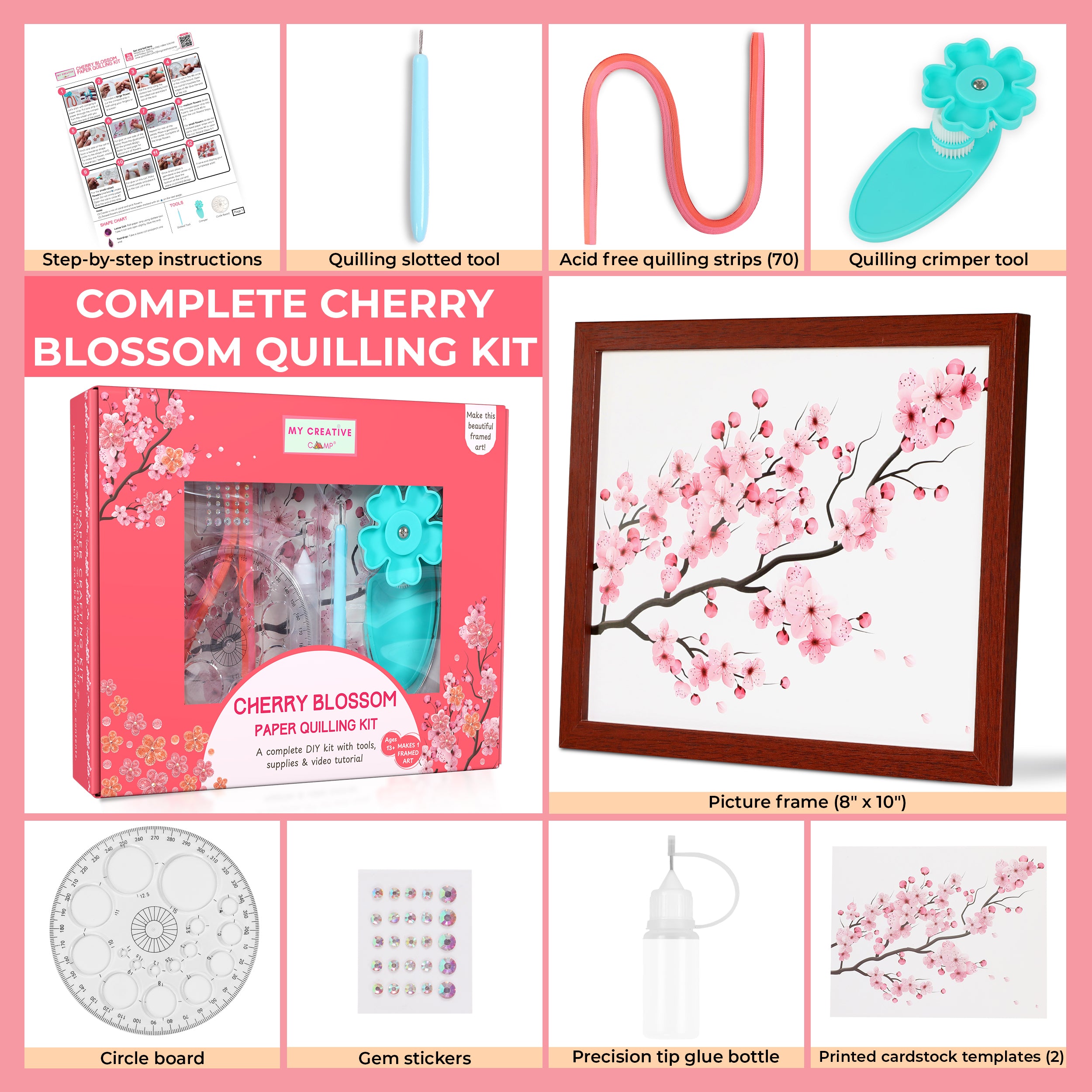 My Creative Camp Cherry Blossom Paper Quilling Craft Kit
