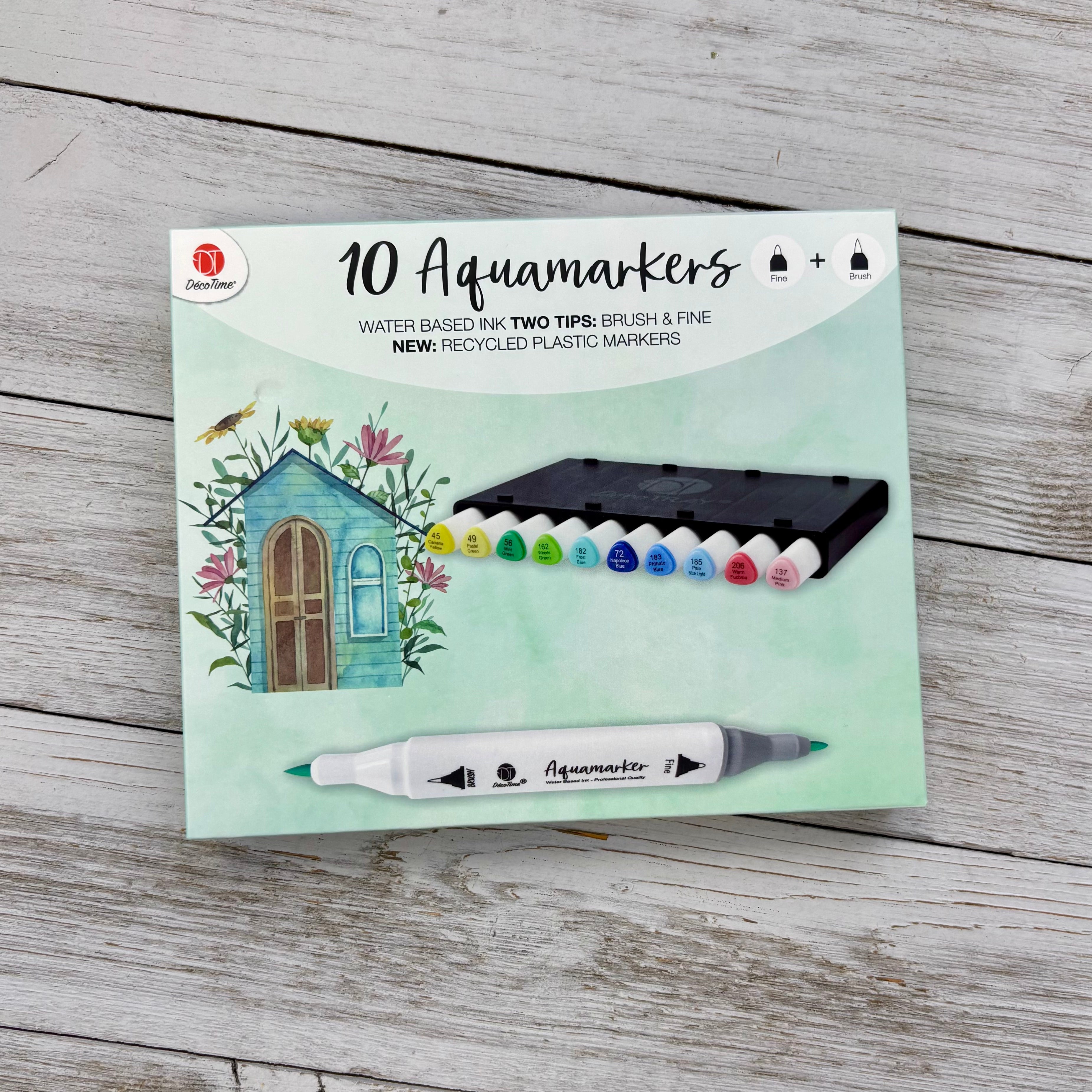 Deco Time Aquamarkers - Leafy Brights