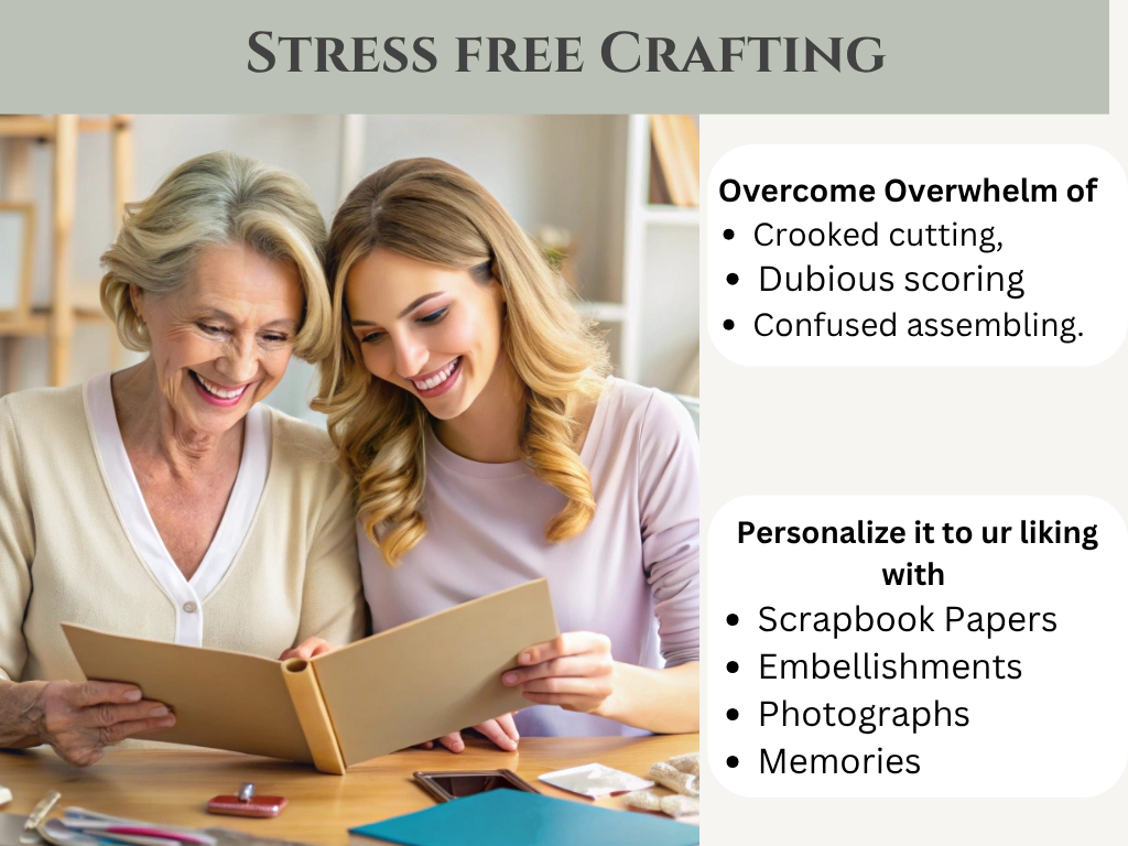 Craftreat Scrapbook Blank Quick Folio - Envelope Pocket Folio - Black, Kraft and White