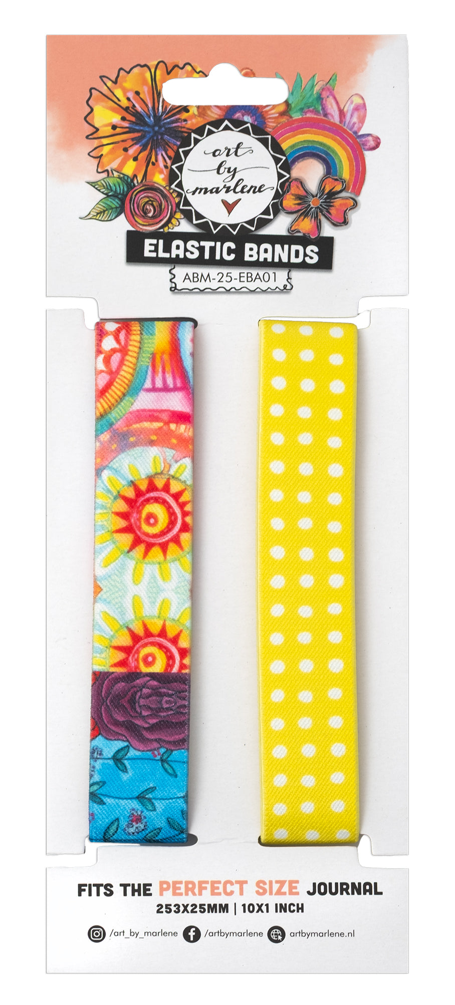 ABM Elastic Journal Bands For The Perfect Size Journal Art By Marlene 2 Pieces