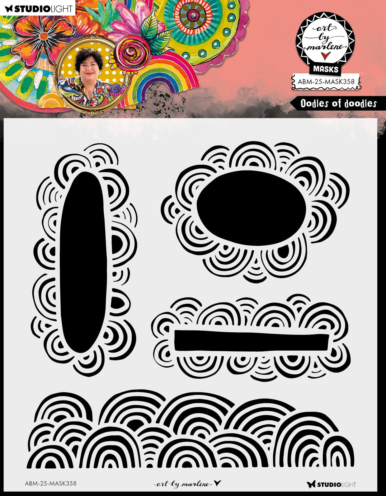 ABM Mask Doodles Of Doodles Art By Marlene 1 Piece