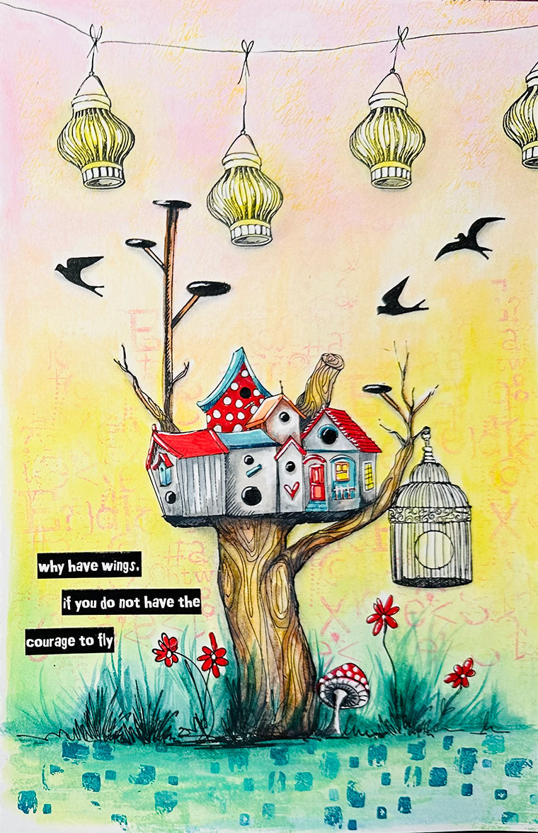 ABM Clear Stamp Sweet Dreams Art by Marlene 9 Pieces