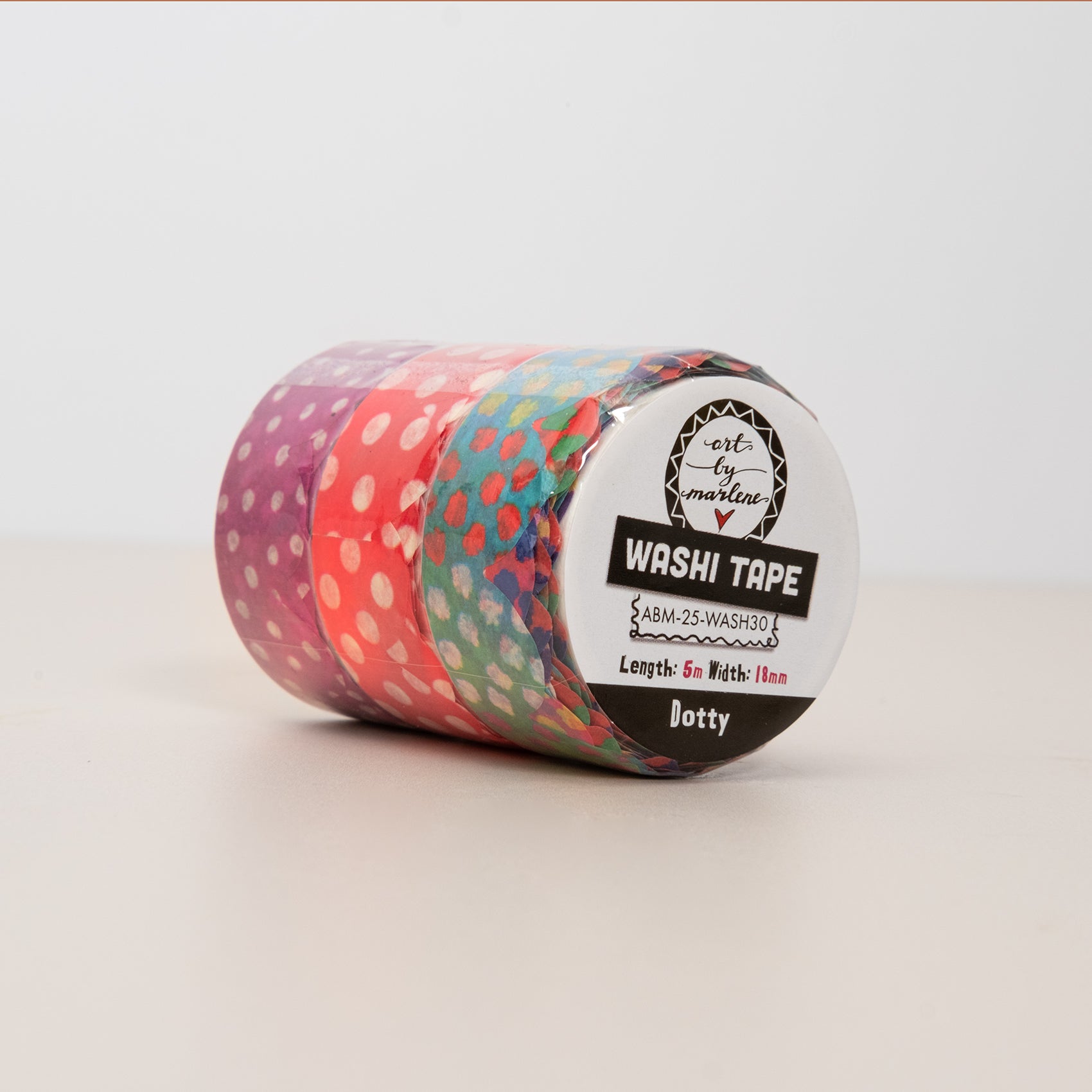 ABM Washi Tape Dotty Art By Marlene 3 Pieces