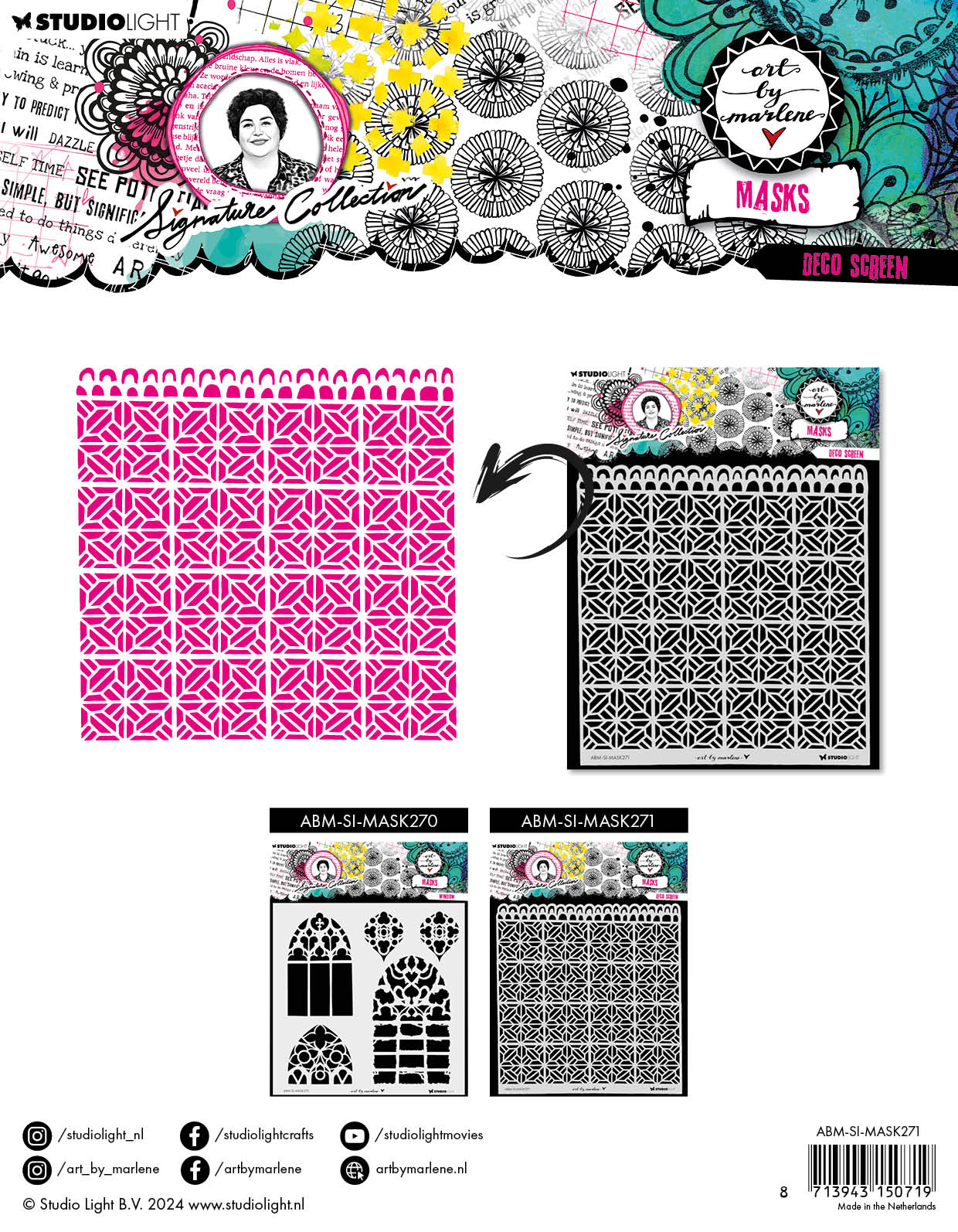 ABM Mask Deco Screen Signature Collection 1 PC