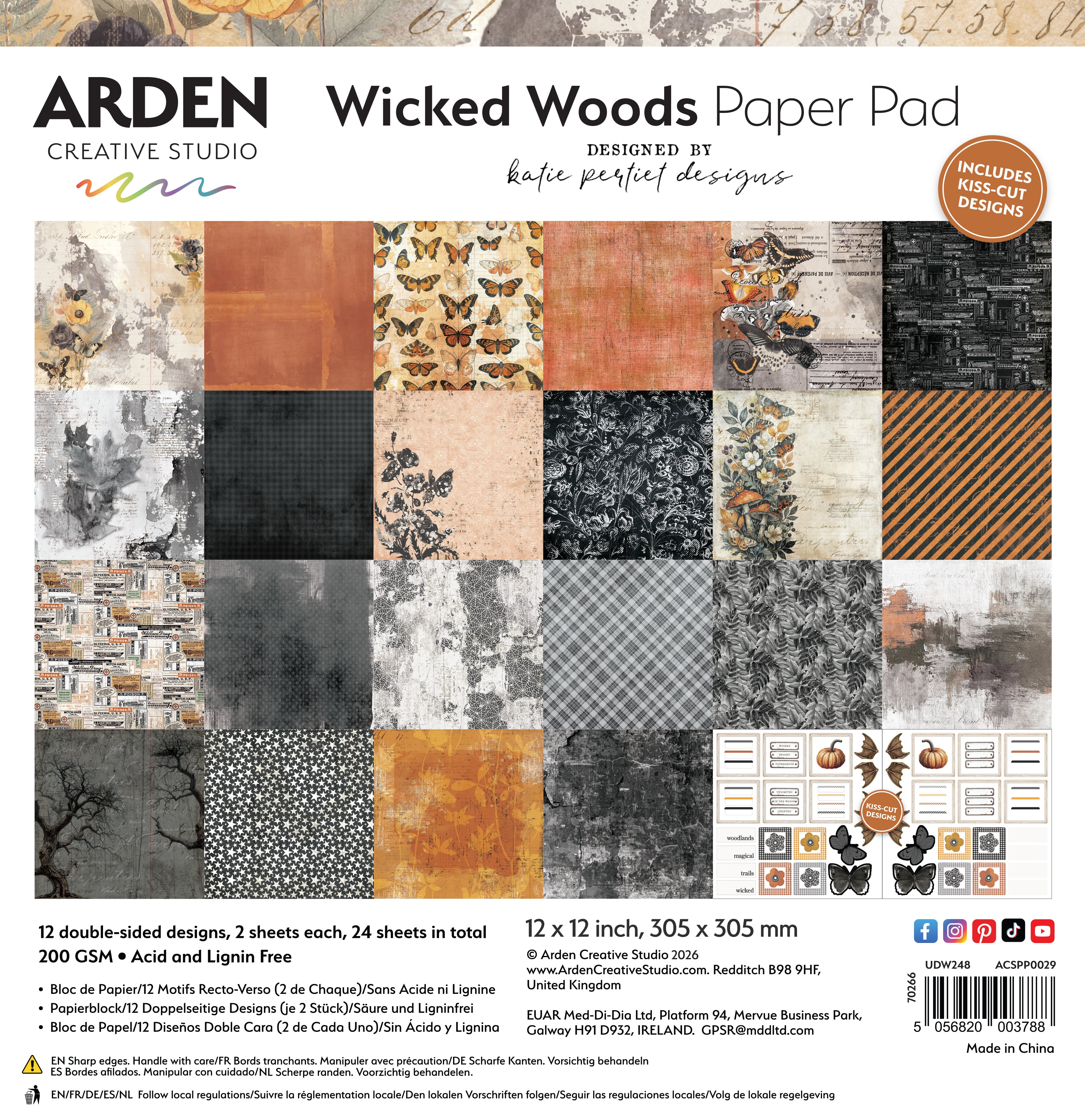 Arden Creative Studio Wicked Woods 12in x 12in Paper Pad