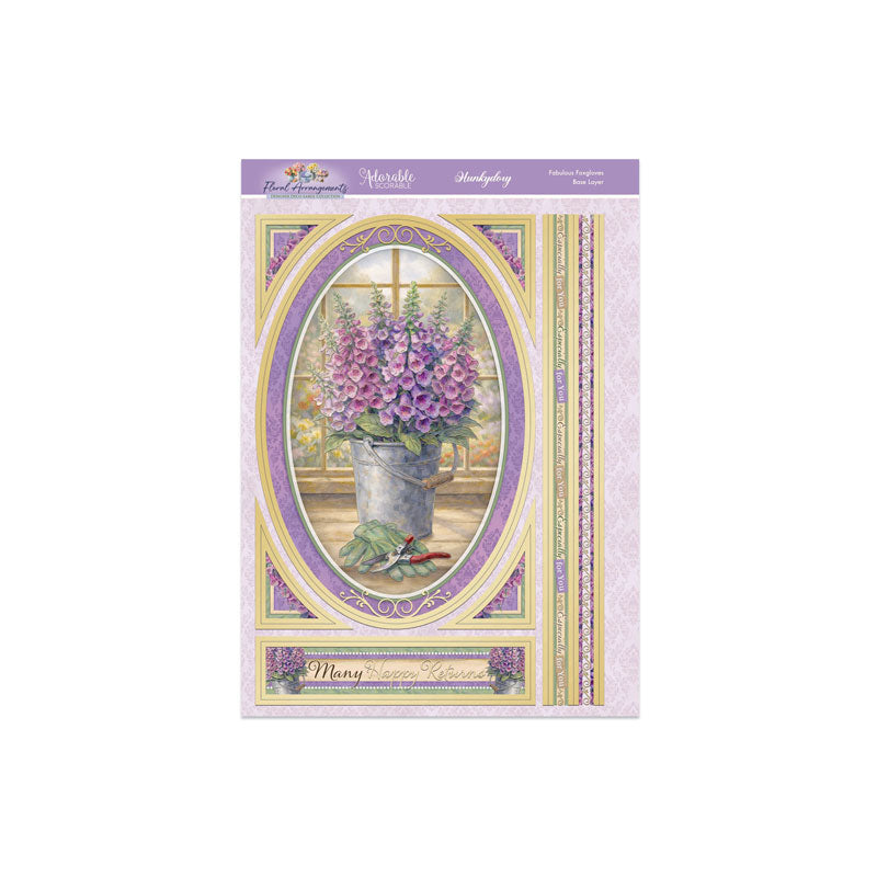 Floral Arrangements Deco-Large Set - Fabulous Foxgloves