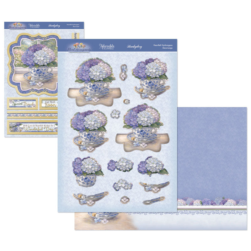 Floral Arrangements Deco-Large Set - Heartfelt Hydrangeas