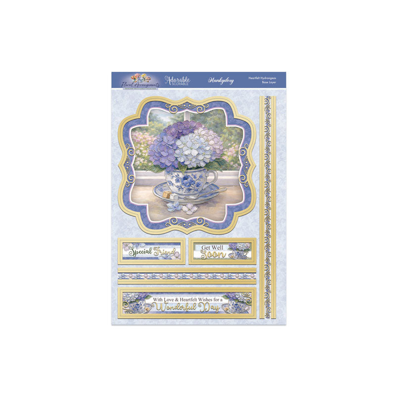Floral Arrangements Deco-Large Set - Heartfelt Hydrangeas