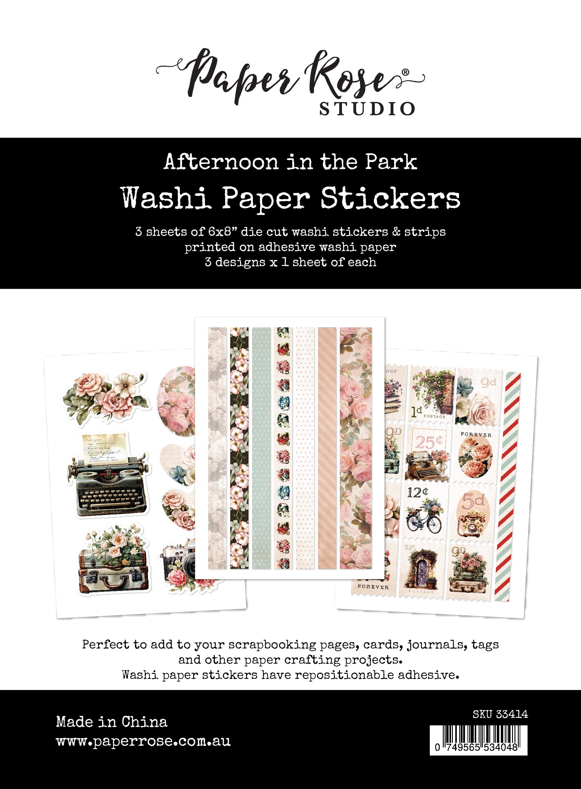 Afternoon in the Park Washi Tape Stickers 33414