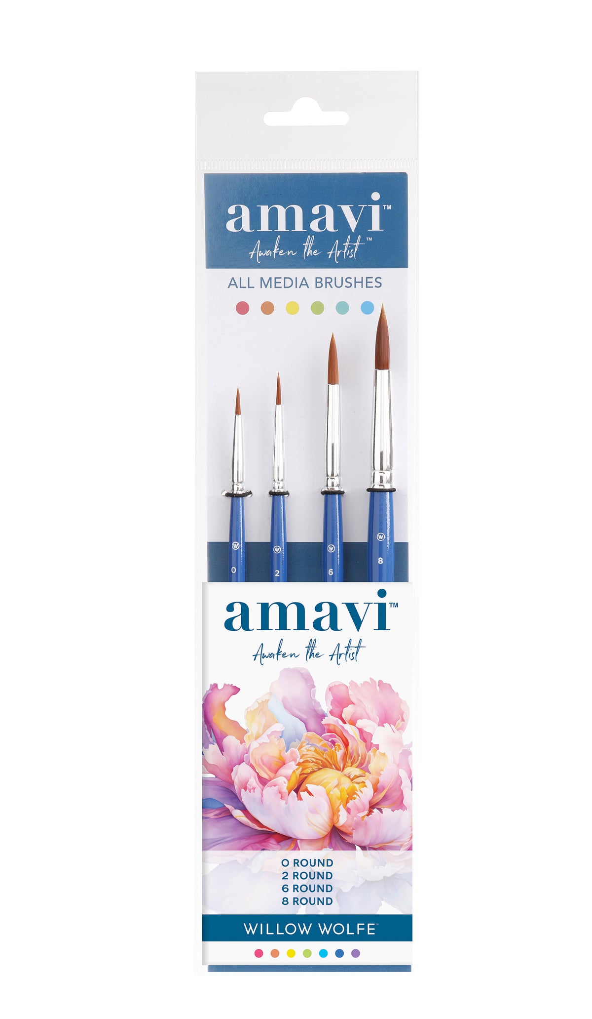 Willow Wolfe - Amavi® Mixed Media Golden Taklon Brushes Set #1