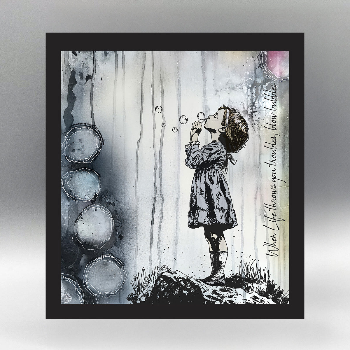 Blowing Bubbles Pre Cut Rubber Stamp Set by Andy Skinner