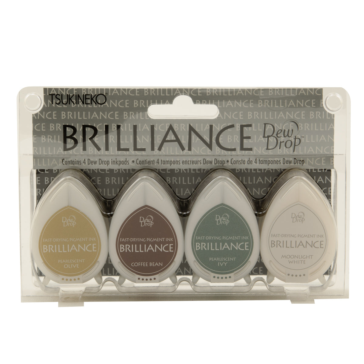 Tsukineko • Brilliance Dew Drop Ink Pad Assortment Earth Tone 4pcs