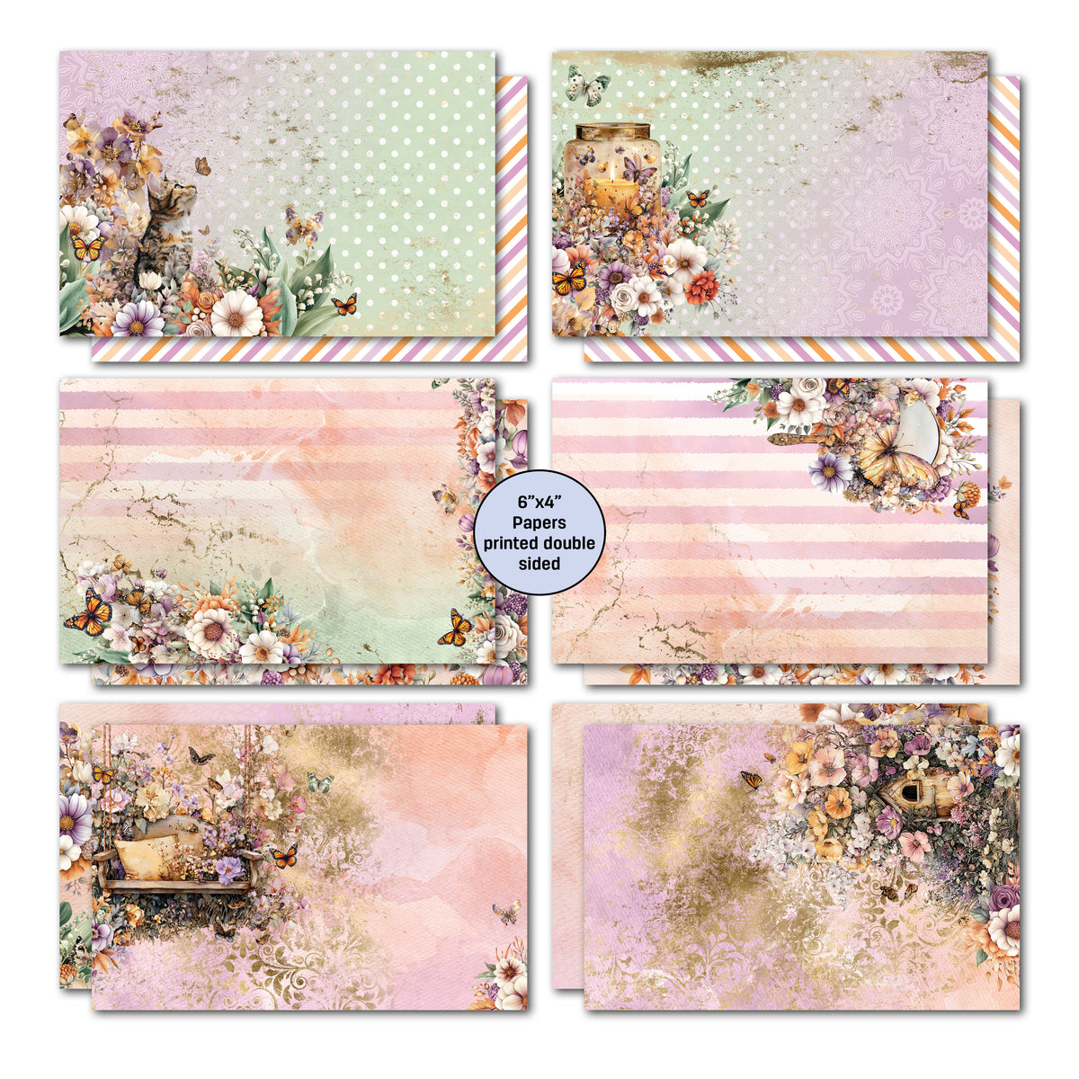 3Quarter Designs Butterfly Grove 6x4 Card Pack