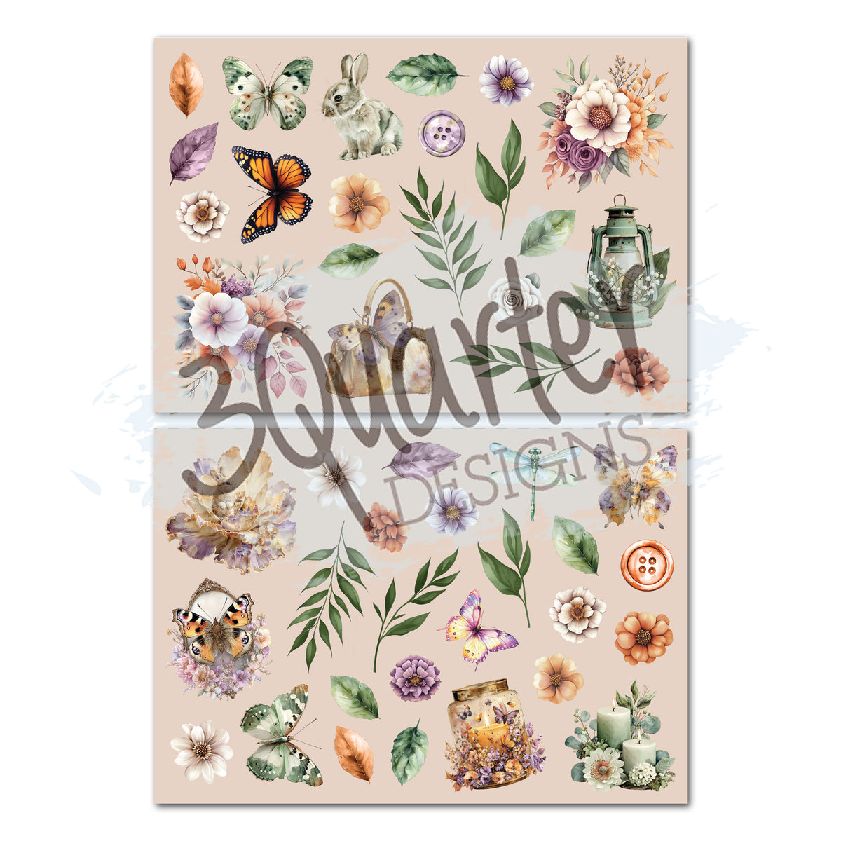 3Quarter Designs Butterfly Grove 8x8 Paper Pack & Diecuts Set