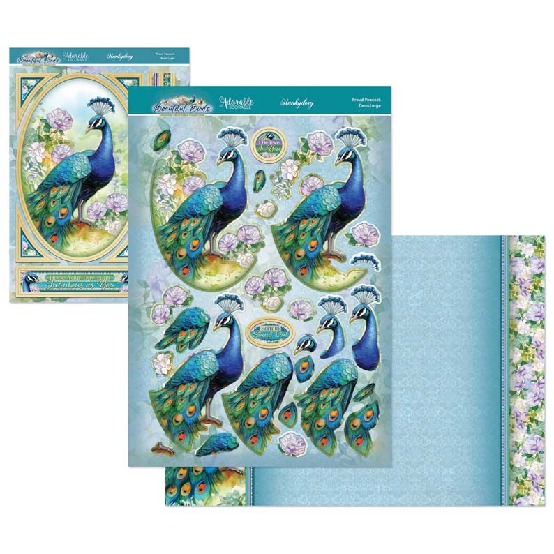 Beautiful Birds Deco-Large Set - Proud Peacock