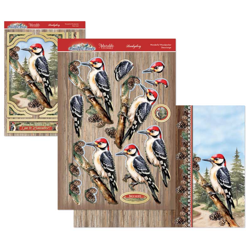Beautiful Birds Deco-Large Set - Wonderful Woodpecker