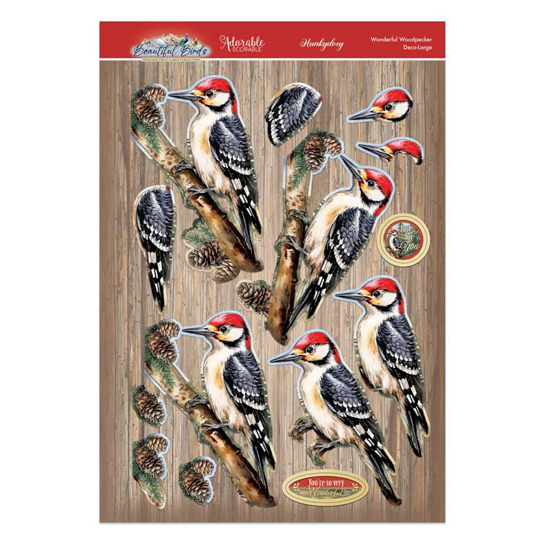 Beautiful Birds Deco-Large Set - Wonderful Woodpecker