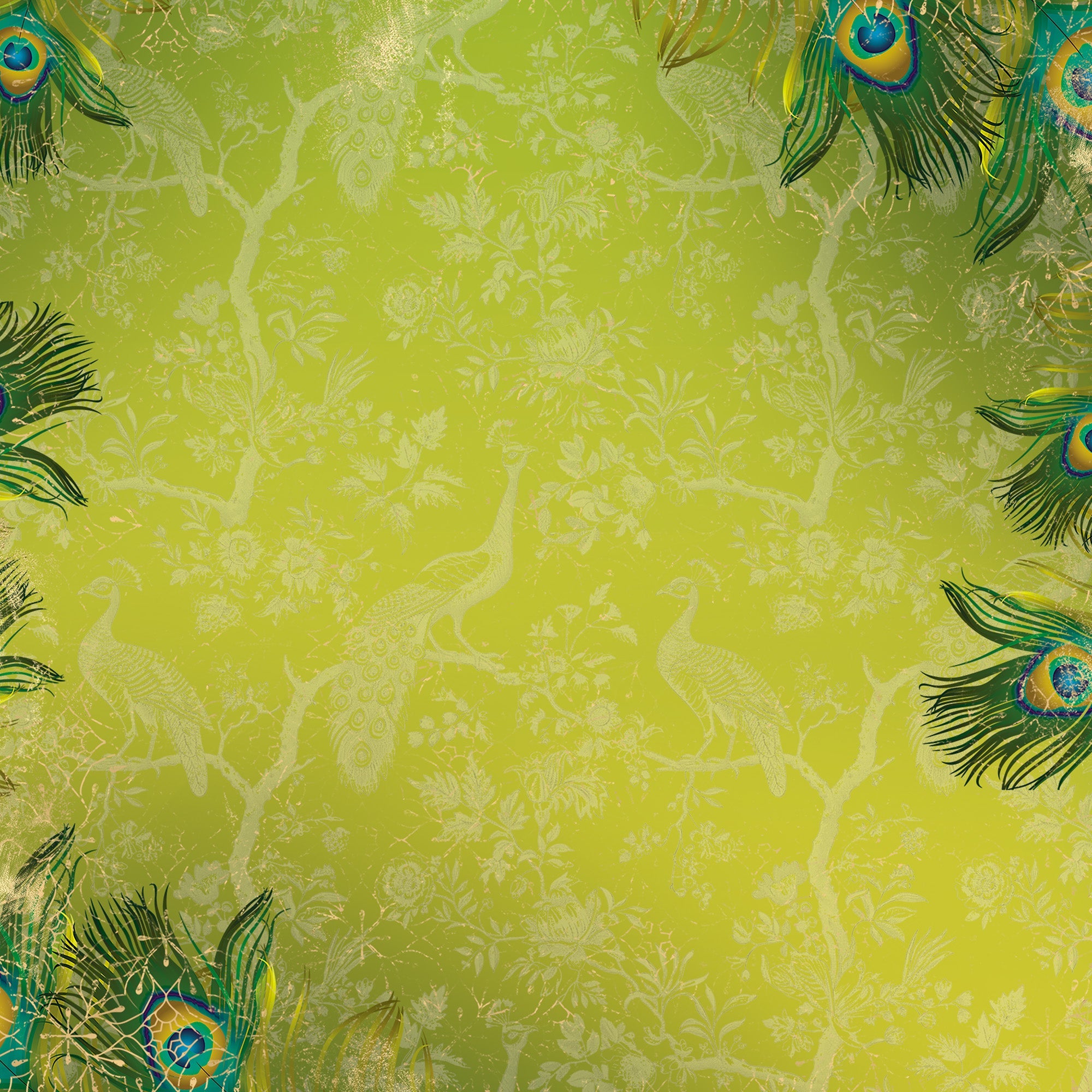 Graceful Plumes Paper Pad 12”x12”