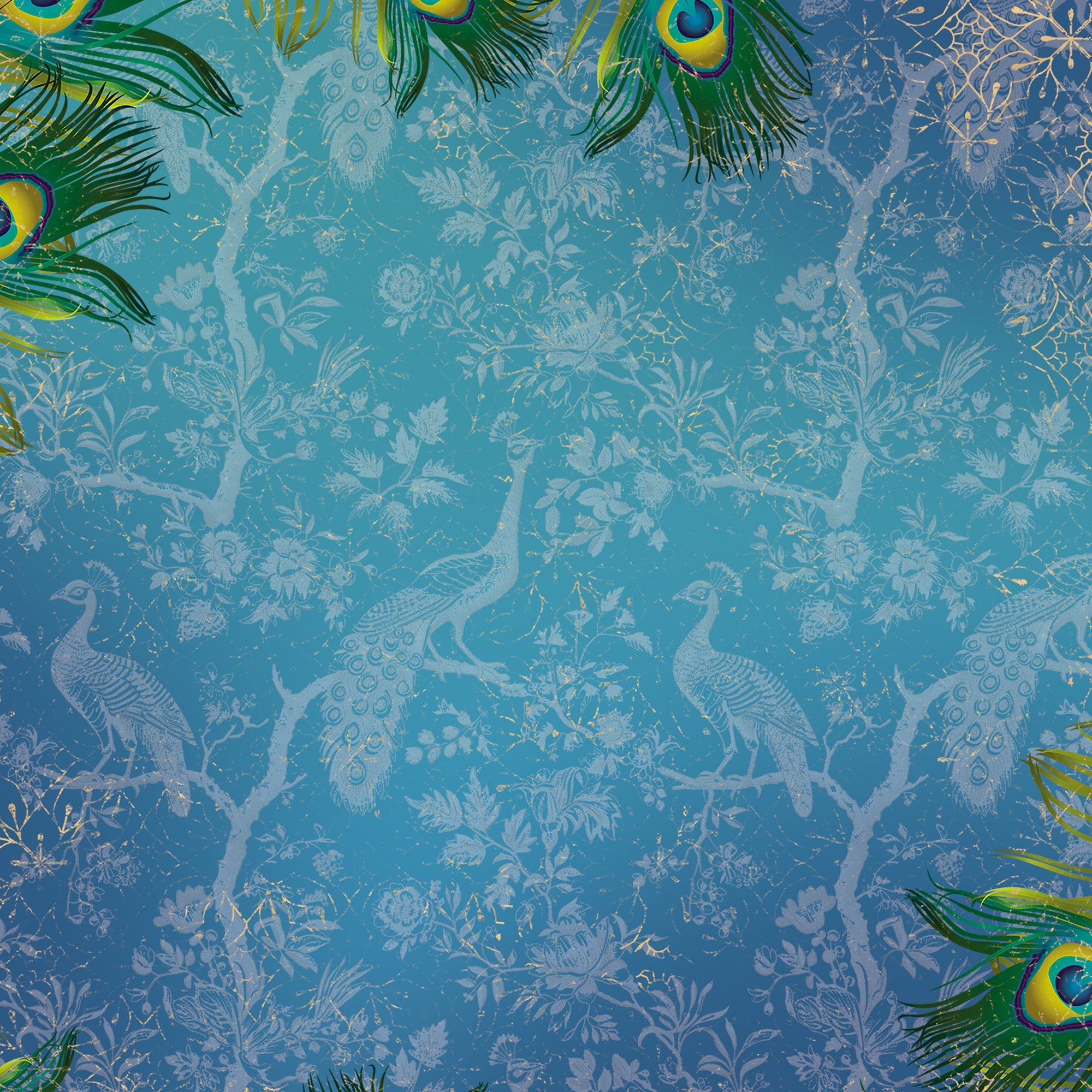 Graceful Plumes Paper Pad 12”x12”