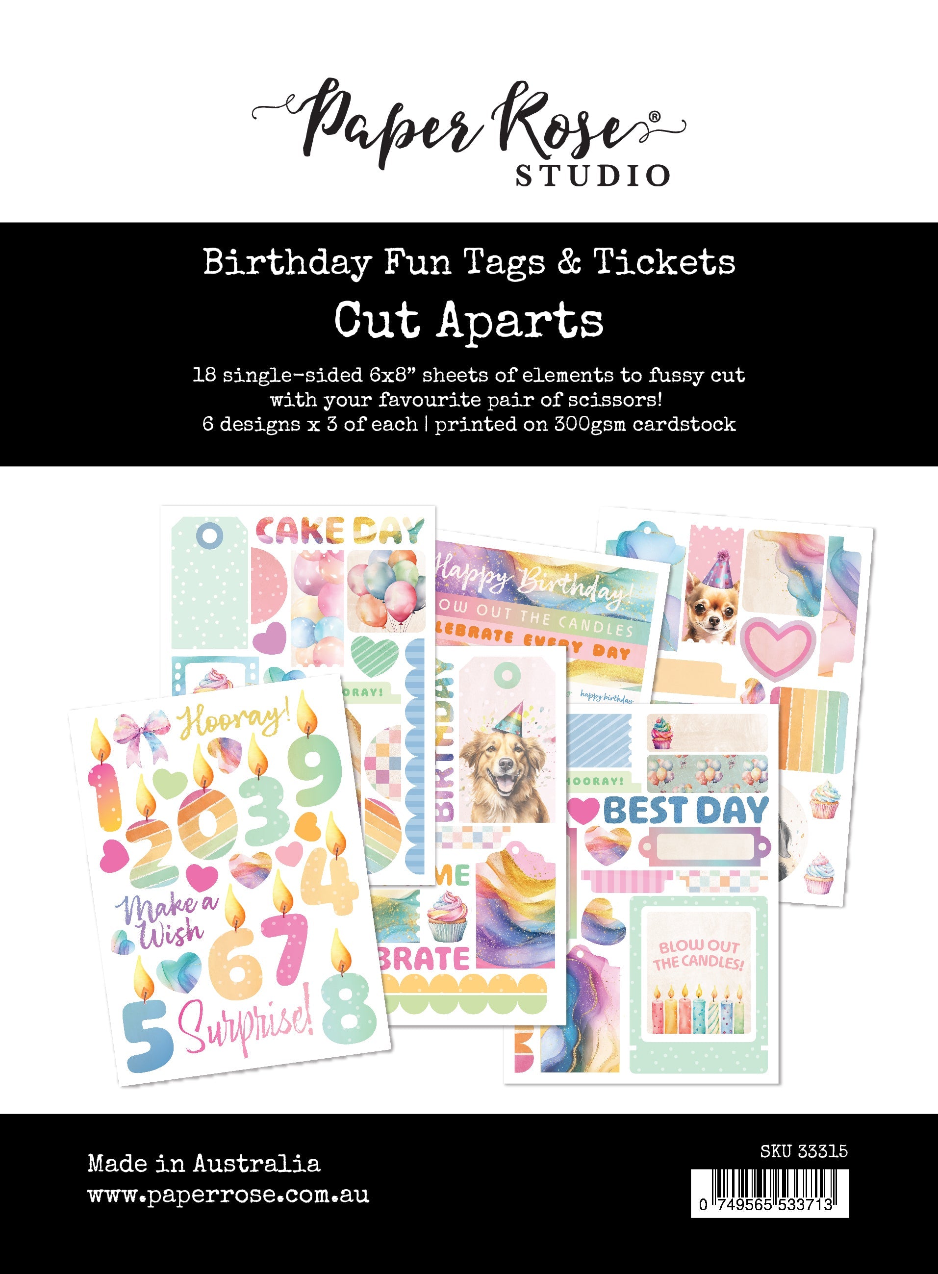 Birthday Fun Tags & Tickets Cut Aparts 33315