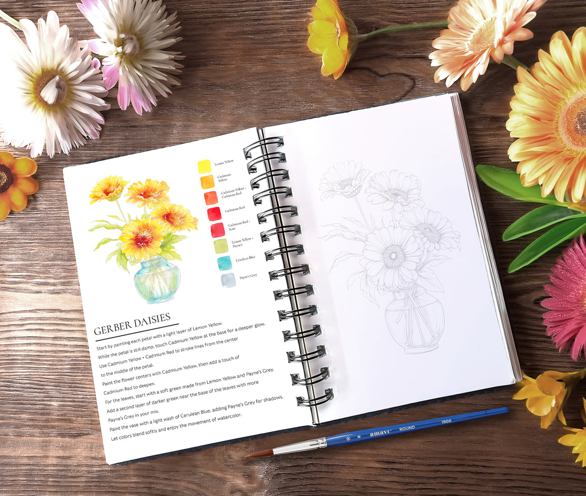 Willow Wolfe - Watercolor Workbook: Blooms and Bouquets by Willow Wolfe