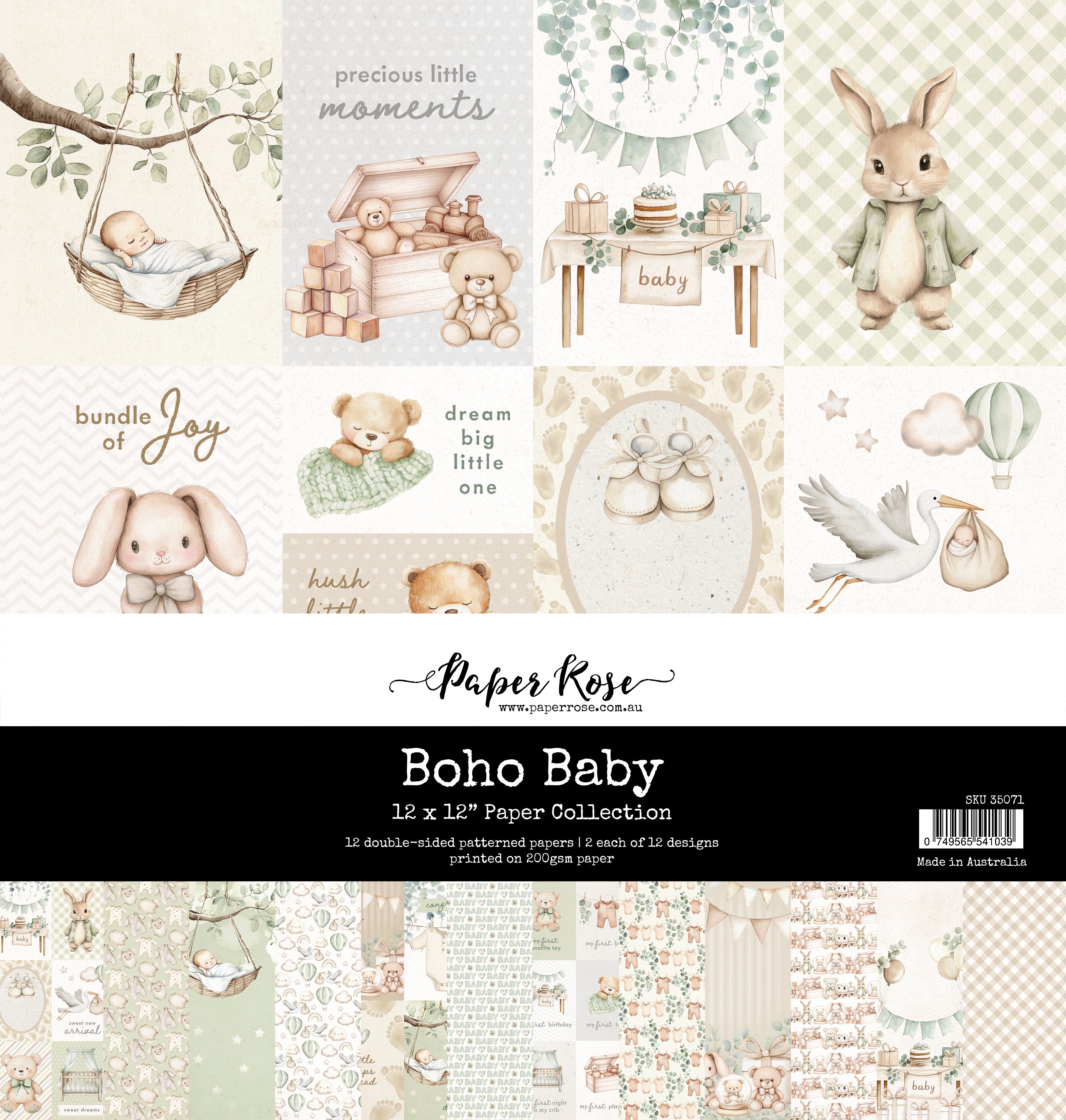 Boho Baby 12x12 Paper Collection 35071