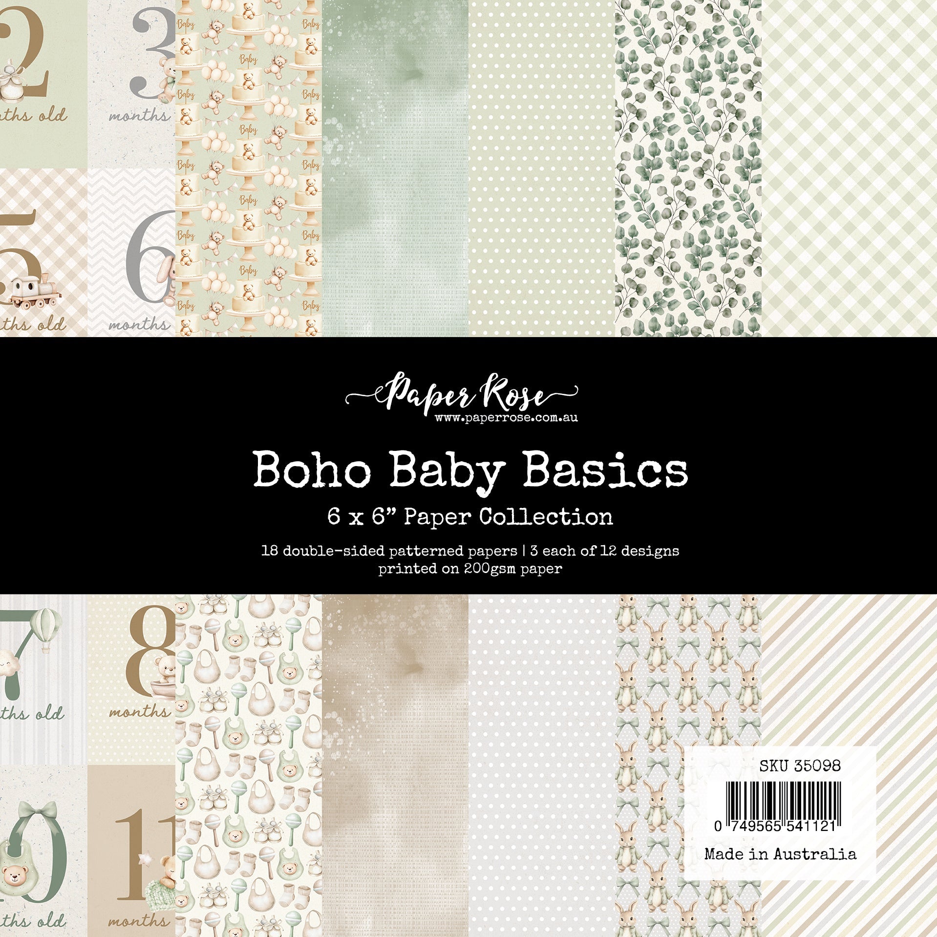 Boho Baby Basics 6x6 Paper Collection 35098