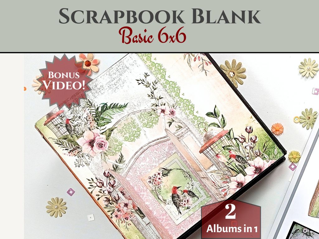 CrafTreat Scrapbook Blanks - Basic 6x6 - Black & Kraft Color