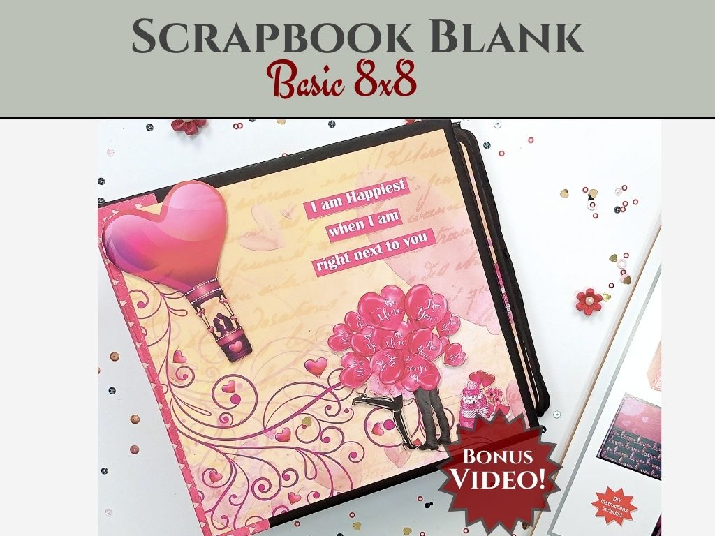 CrafTreat Scrapbook Blanks - Basic 8x8 - Black Color