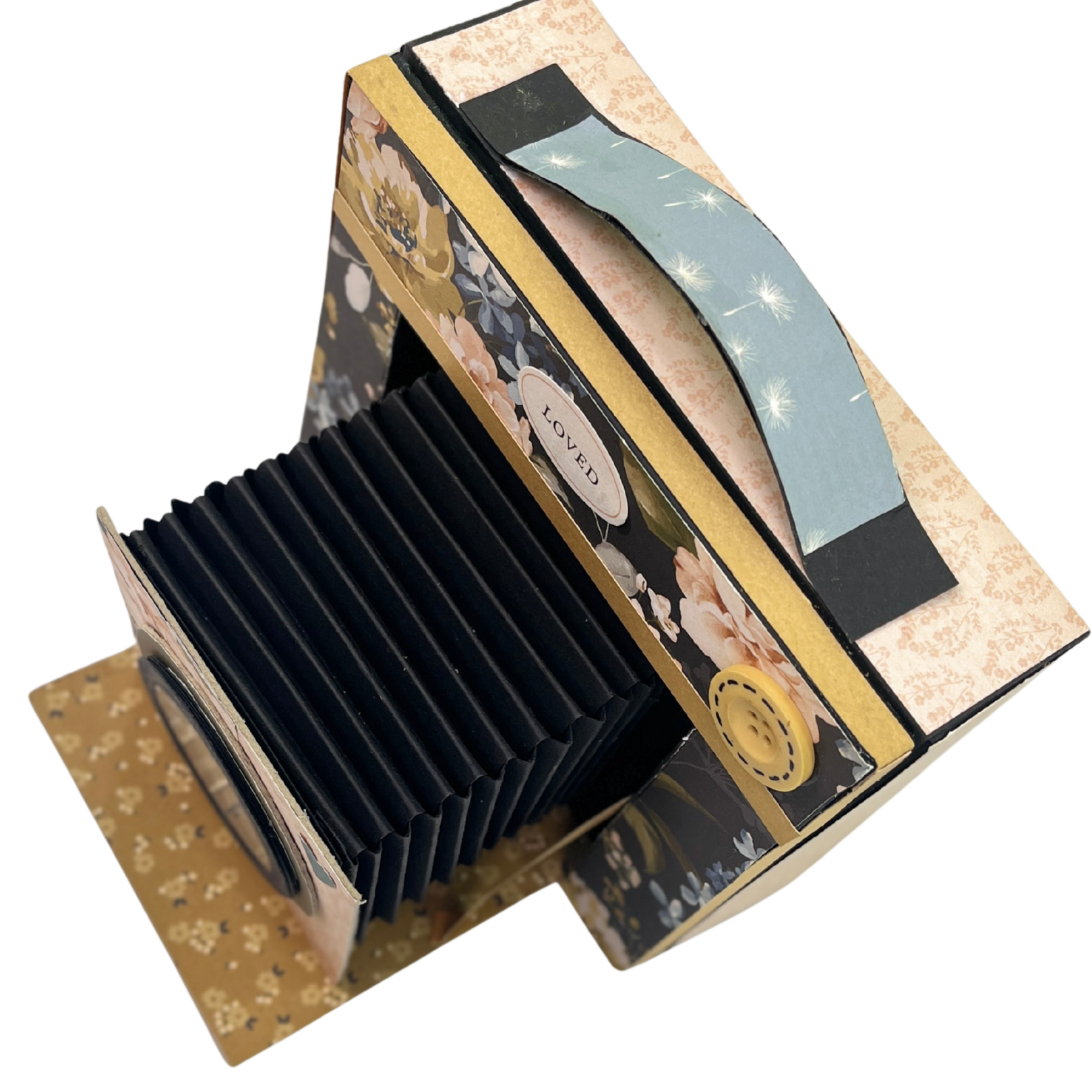 CrafTreat Scrapbook Blank Precut Album Base - Vintage Camera - Black