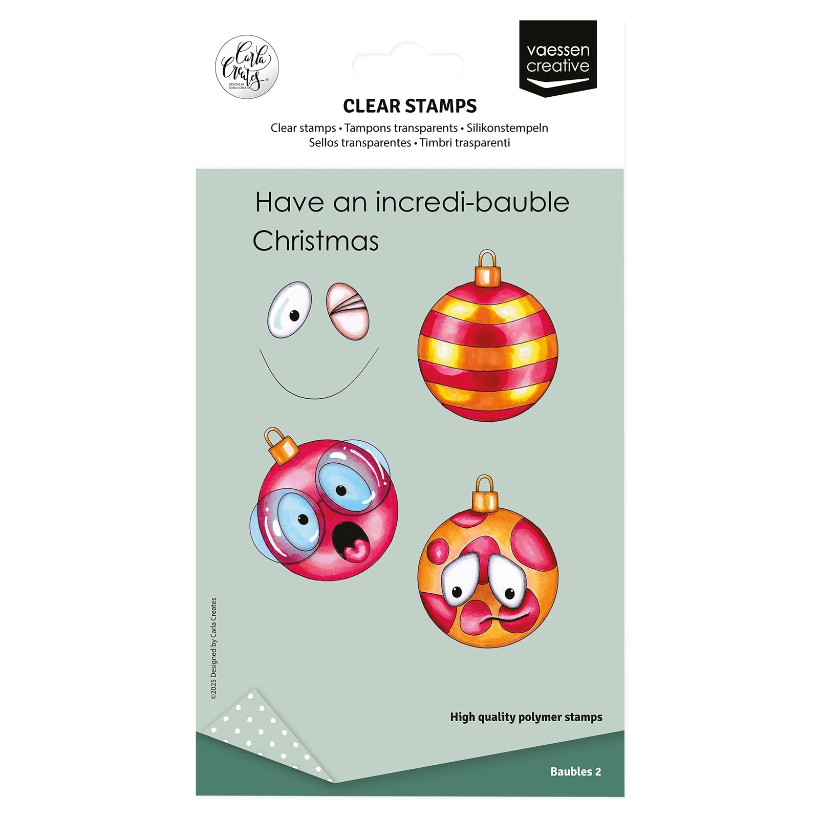 Vaessen Creative • Clear Stamps Christmas Baubles 2 12pcs