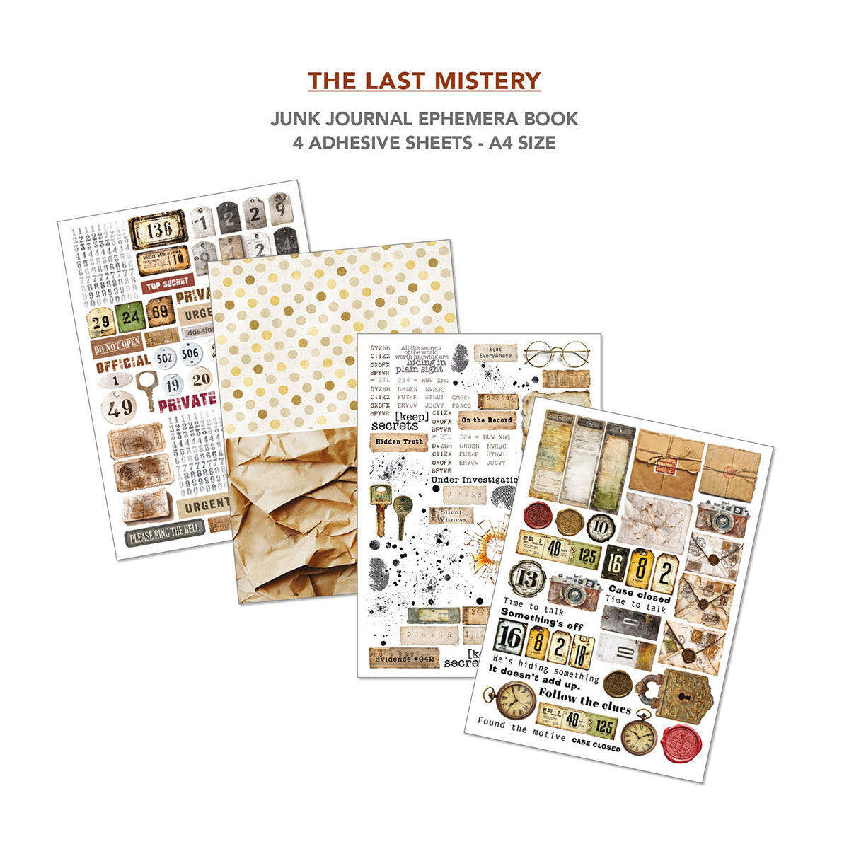 The Last Mystery Junk Journal & Ephemera Book A4 32/Pkg