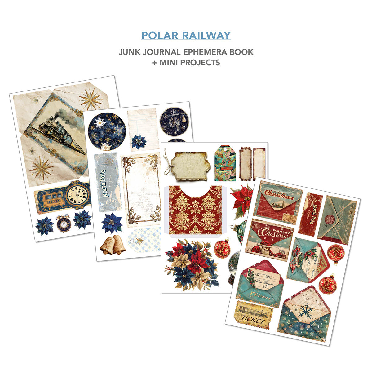 Polar Railway Junk Journal & Ephemera Book A4 32/Pkg