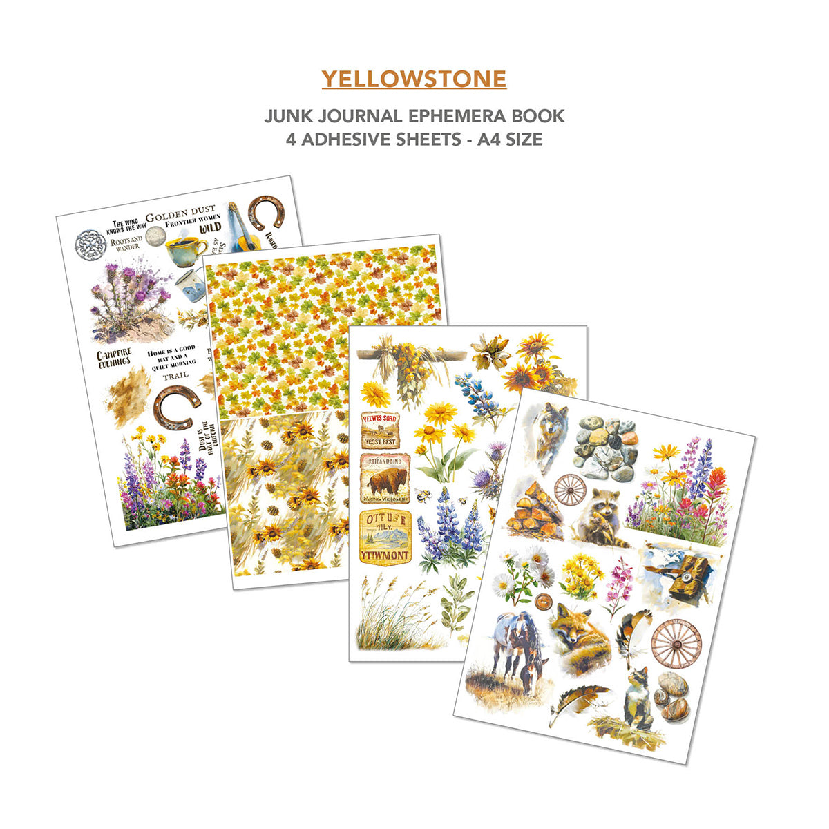 Yellowstone Junk Journal & Ephemera Book A4 32/Pkg