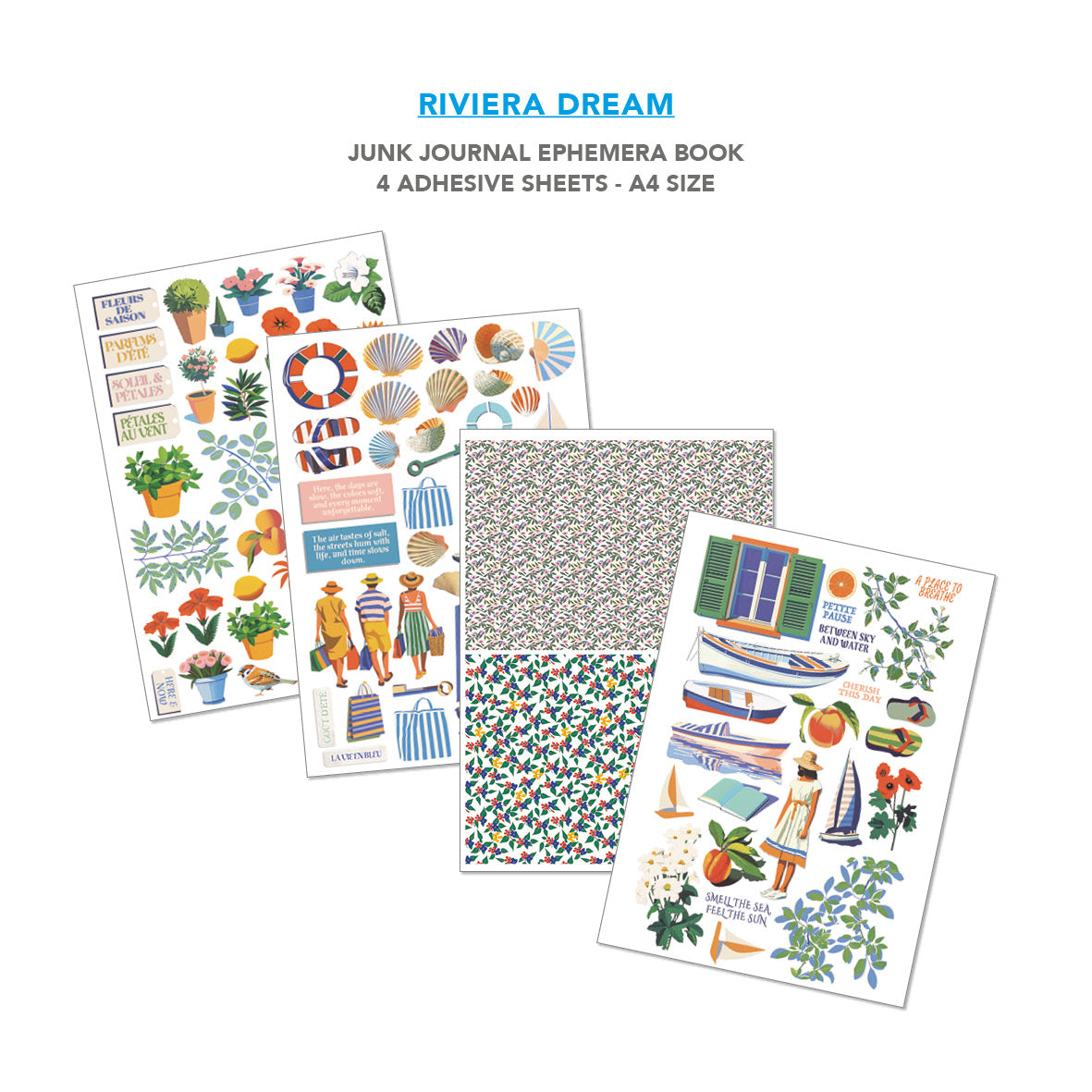 Riviera Dream Junk Journal & Ephemera Book A4 32/Pkg