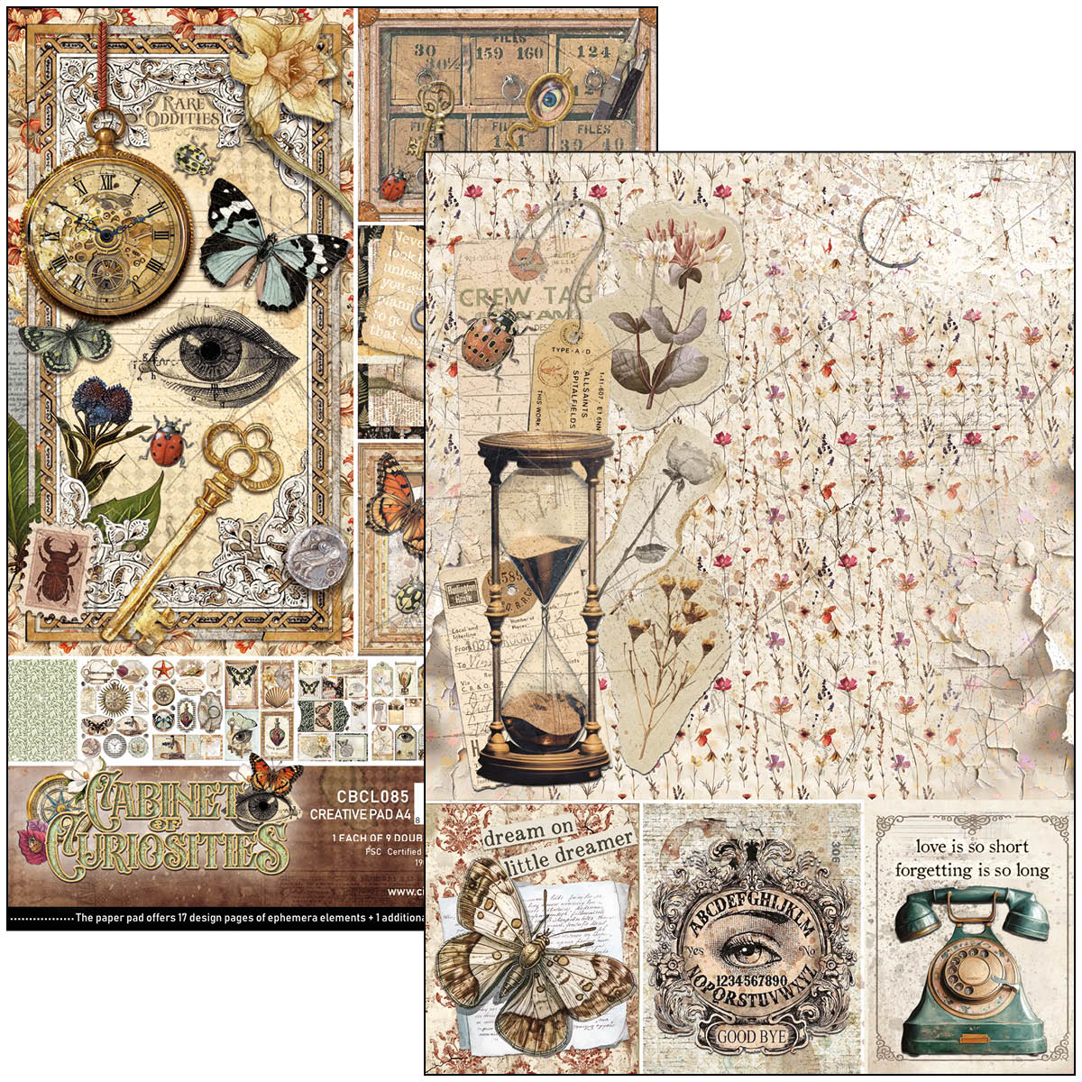 Cabinet Of Curiosities Creative Pad A4 9/Pkg