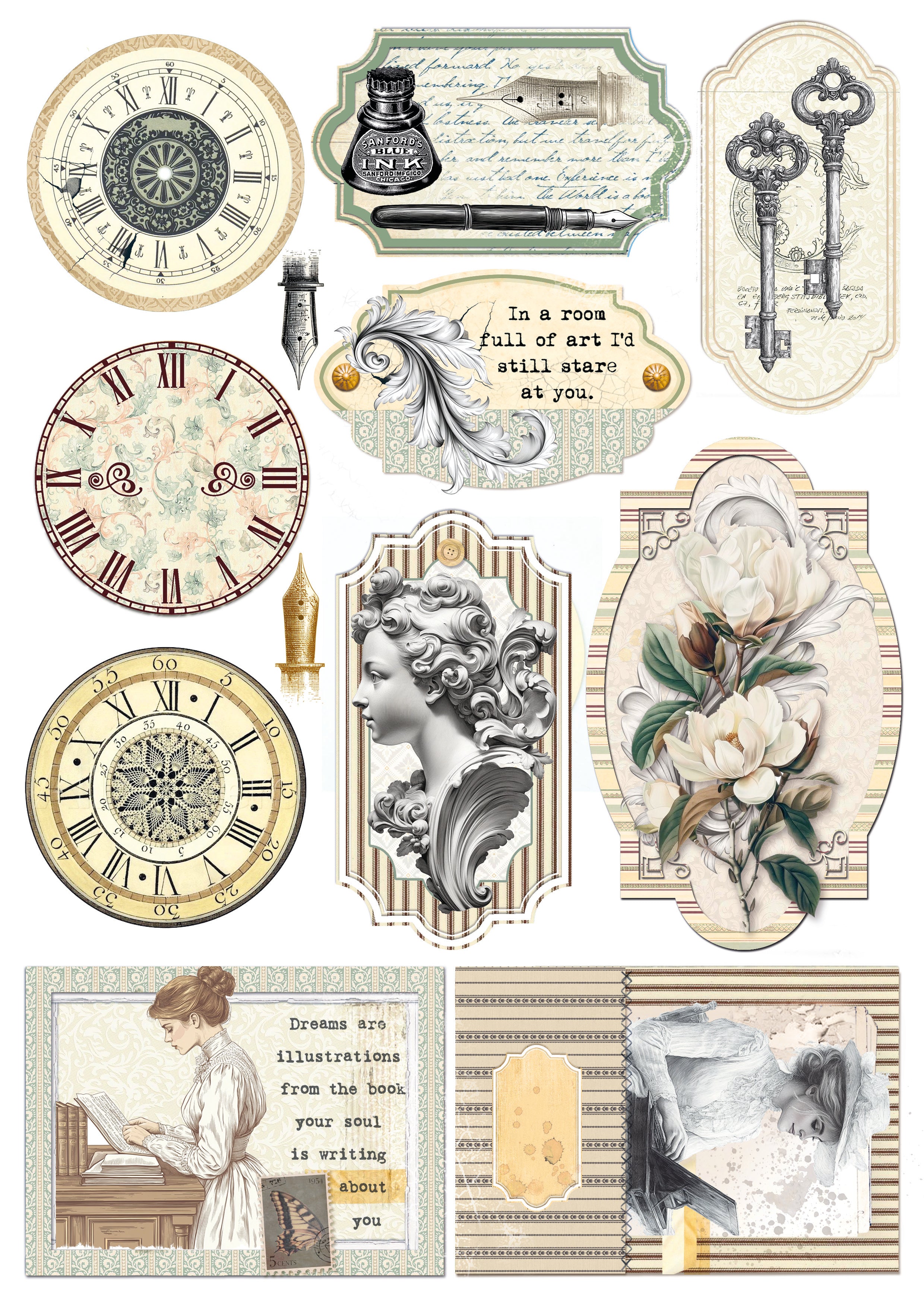 Typographic Creative Pad A4 9/Pkg