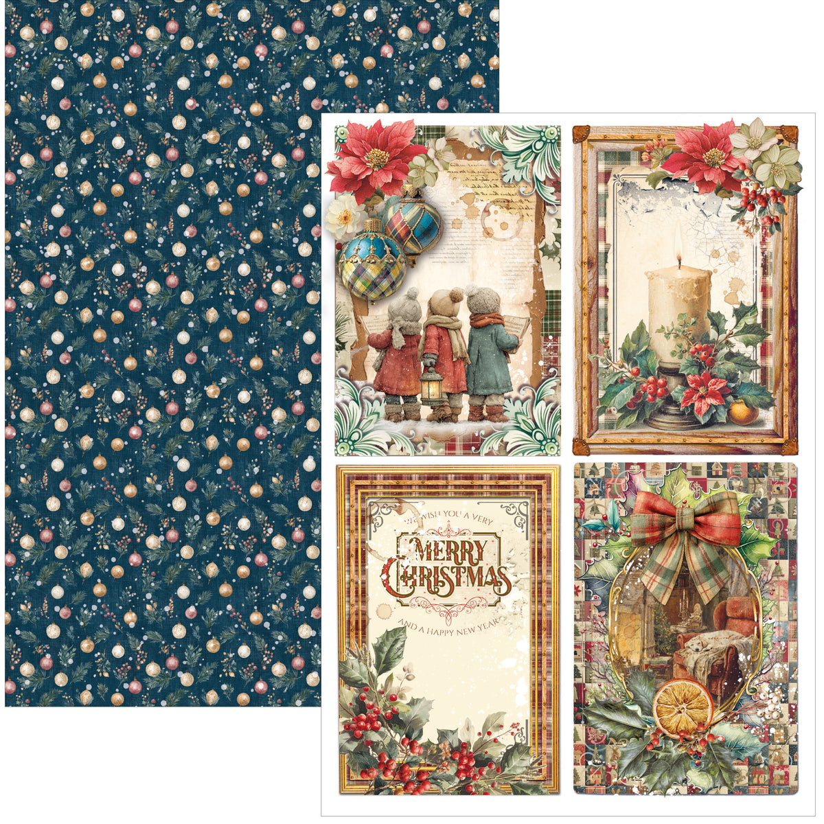 Merry & Bright Creative Pad A4 9/Pkg