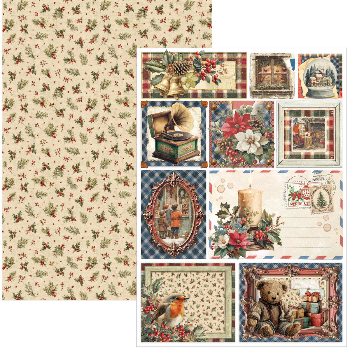 Merry & Bright Creative Pad A4 9/Pkg