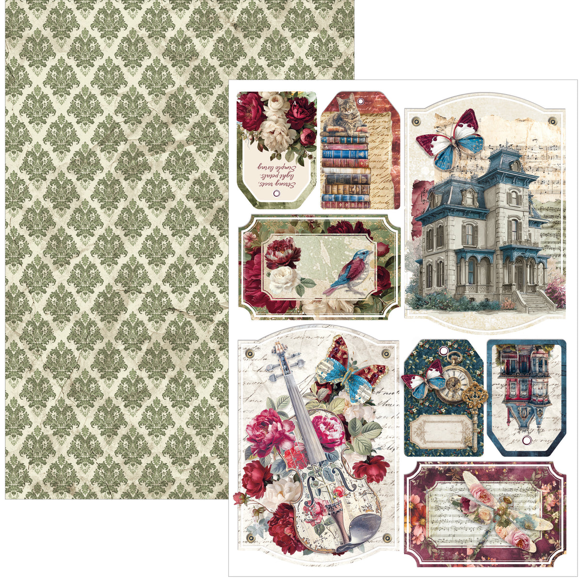 Bohemian Burgundy Creative Pad A4 9/Pkg