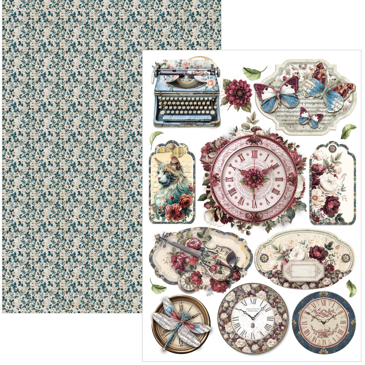 Bohemian Burgundy Creative Pad A4 9/Pkg