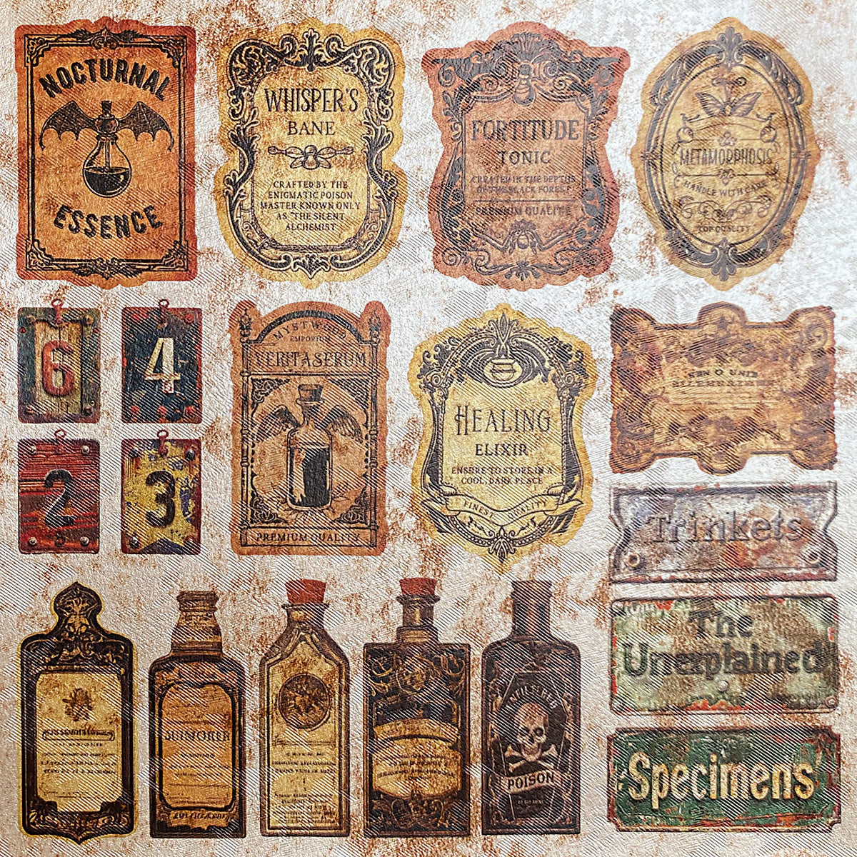 Deluxe Cabinet Of Curiosities Paper Pearl-Copper  6"x6" 5/Pkg