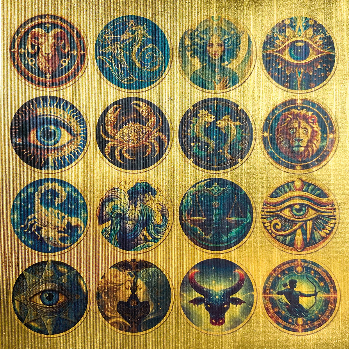 Deluxe Celestial Paper Gold 6"x6" 5/Pkg