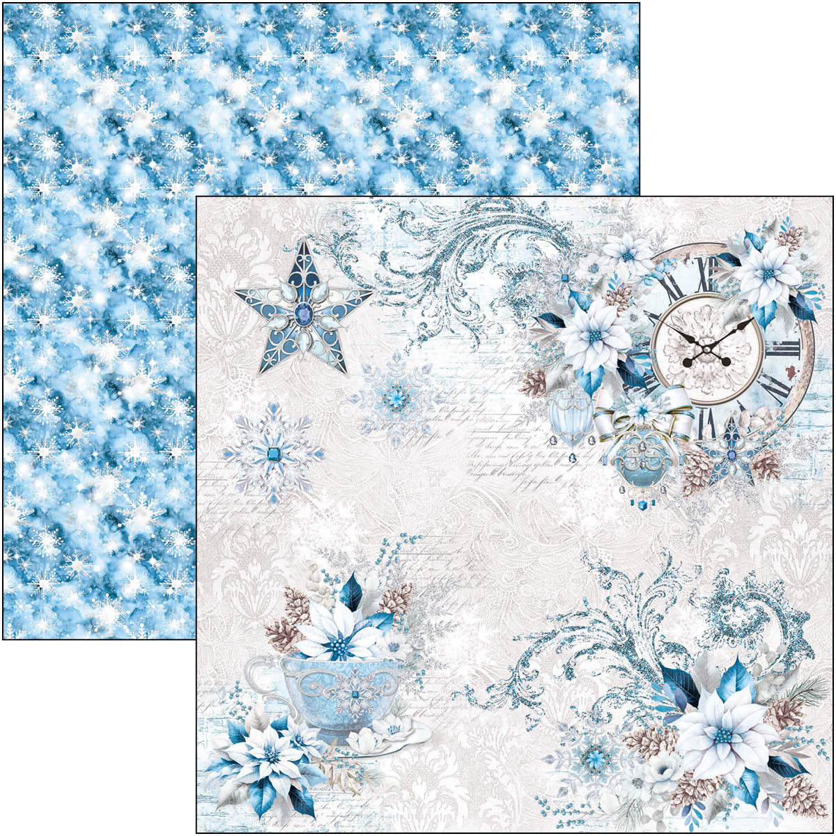 Elegance of Blue Pad 8"x8" 12/Pkg